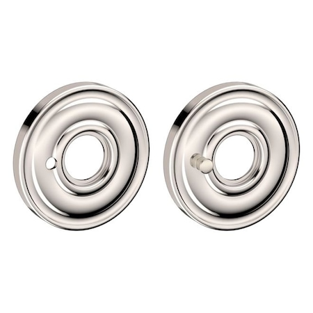 Baldwin Privacy Pair Rosettes Lifetime Bright Nickel 5148.055